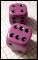 Dice : Dice - 6D - Rubber Purple - SK Collection buy Nov 2010